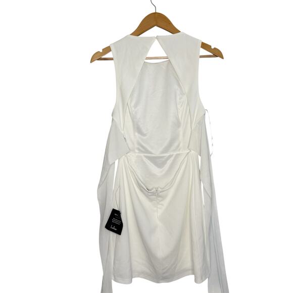Lulus Confident Cutie White Tie Back
Sleeveless Mini Dress Size M - Picture 6 of 11